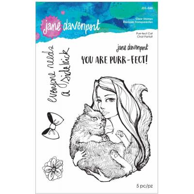 Spellbinders Jane Davonport Clear Stamps - Purr-fect Cat